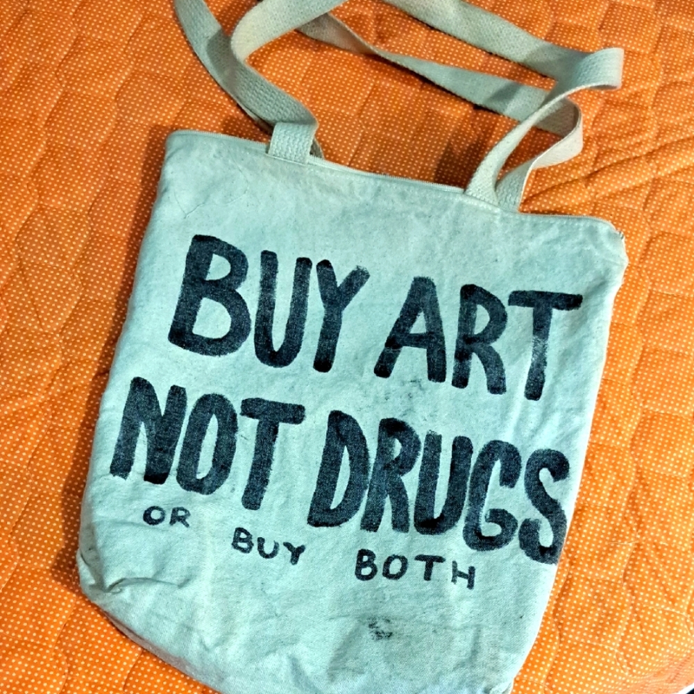 Buy art not drugs tote